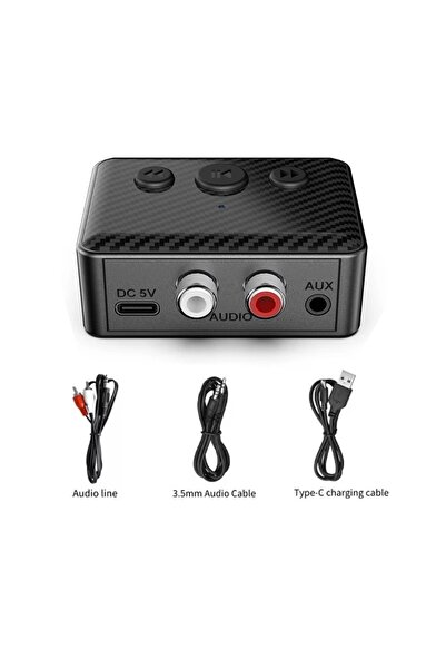 Kebidumei مع كابل RCA، مستقبل صوت بلوتوث 5.4، RCA، 3.5 ملم، AUX، محول USB لاس...