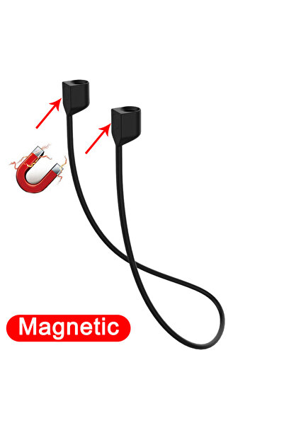 Choice B Black Silicone Wireless Bluetooth Headphone Neck Strap Cord String F...