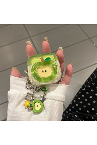 Choice غطاء حماية ثلاثي الأبعاد بتصميم منعش ولطيف باللون الأخضر لسماعات AirPo...