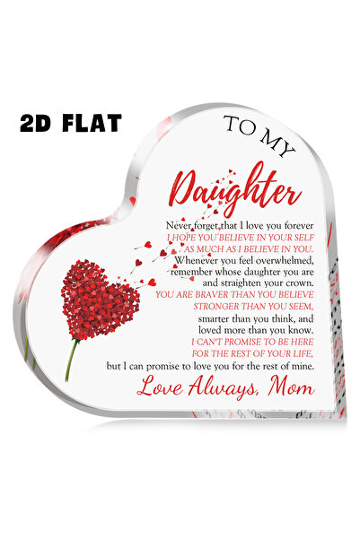 Choice style 1 1pc Heart Transparent Acrylic Ornaments Plaque Decorations Gif...