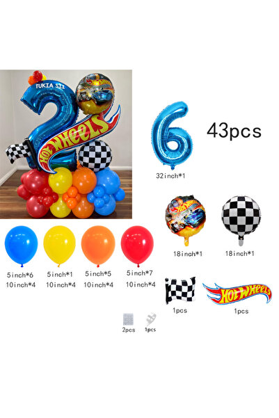 Miniso مجموعة بالونات أخرى مكونة من 43 قطعة تحمل طابع هوت ويلز (رقم المنتج 25...