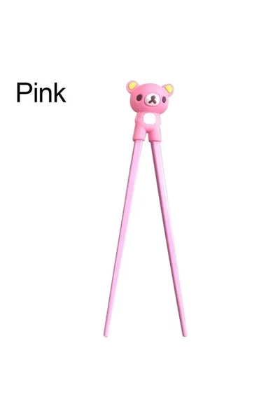 Choice Pink Set Cute Bear Chopsticks Kids Toddler For Kids Learning Training ...