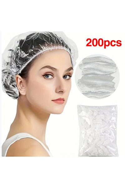 Choice 200pcs Women's Disposable Shower Cap for Clear Beauty Hair Hat Shower ...