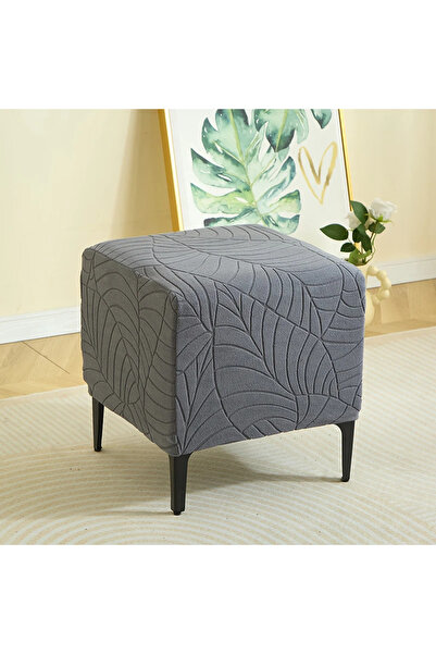 Choice A2 Stool Cover Jacquard Square Ottoman Stool Cover Elastic All-inclusi...