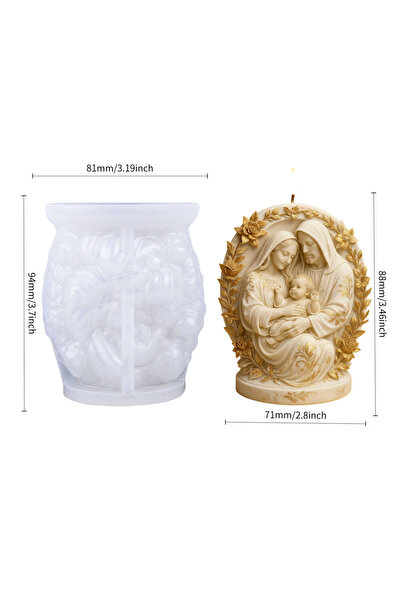 Choice يا يسوع المقدس، عائلة يسوع المكونة من ثلاثة أفراد، قالب شمعة العائلة ا...