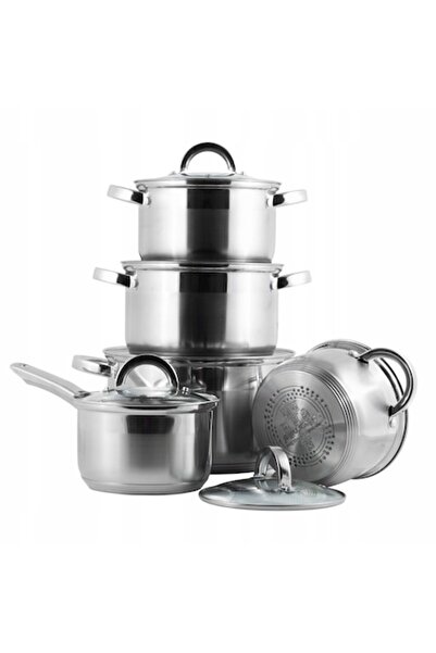 Kamille Stainless Steel Pot Set 10 Pieces