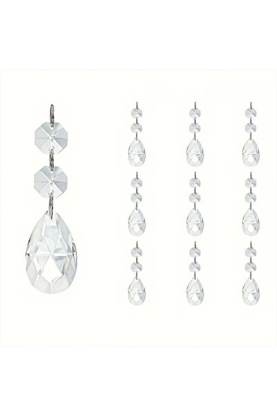 Choice 10pcs 10pcs 38mm Teardrop Chandelier Crystals, Clear Crystal Chandelie...