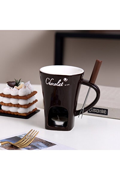 Choice كوب فوندو شوكولاتة أسود سعة 200 مل، أكواب إذابة، وعاء ساخن، أكواب سيرا...
