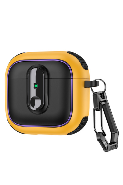 Choice غطاء سماعات أذن مزود بمشبك قفل أصفر من نوع Armor لسماعات AirPods 2 و A...