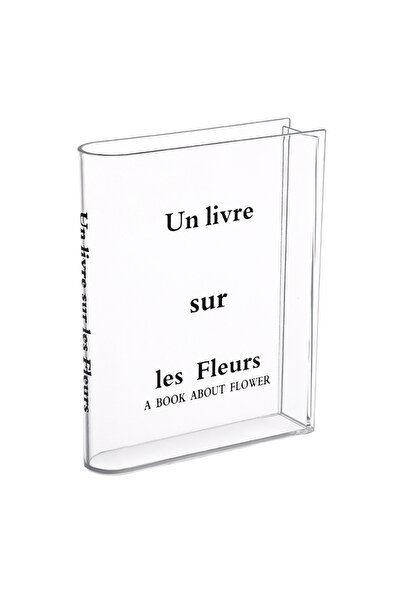 Choice مزهرية كتب شفافة - ديكور رفوف كتب مزين بالزهور، حامل زهور أكريليك موفر...