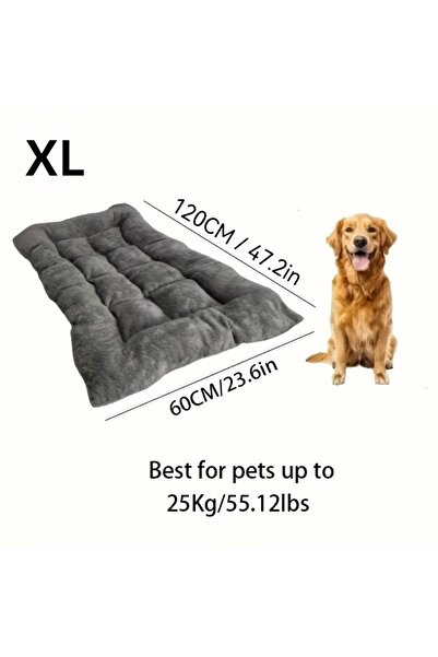 Choice وسادة سرير دافئة وسميكة متعددة الأحجام للحيوانات الأليفة، رمادية اللون...