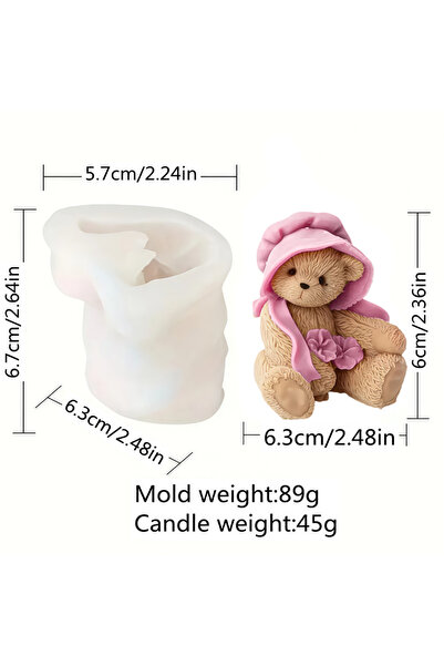 Choice1 قالب دب - 9114 هدية عيد الحب قالب شموع سيليكون ثلاثي الأبعاد لزوج من ...