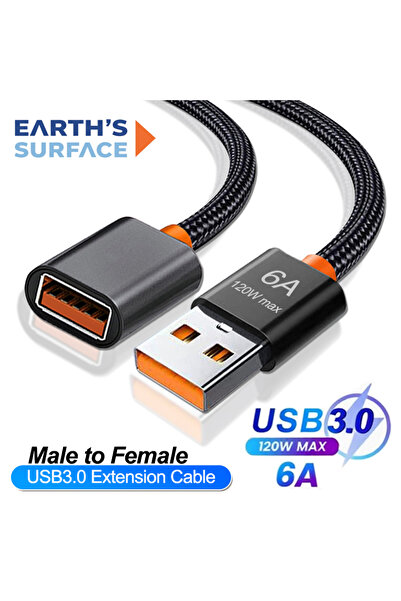 Choice 1.5m 6A USB 6A 120W USB 3.0 Extension Cable USB A Male to Female Exten...