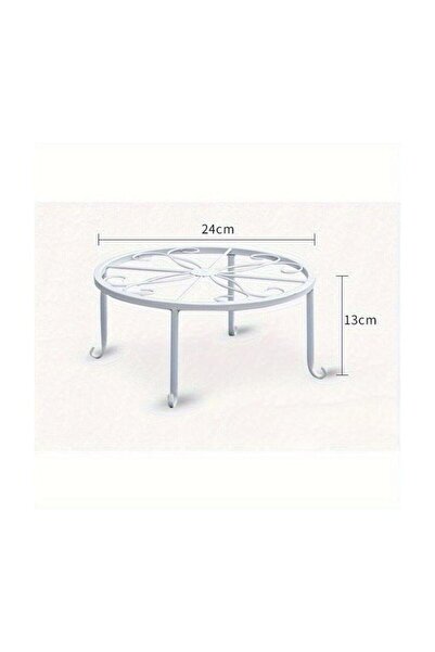 Choice WHITE 1 Pcs Metal Flower Pot Holder Heavy Duty Cast Iron Plant Stand T...