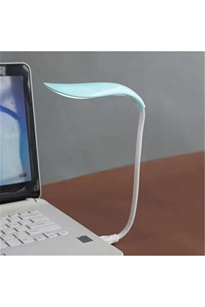 Choice مصباح مكتبي صغير قابل للطي مزود بمنفذ USB وإضاءة LED زرقاء، مثالي للقر...