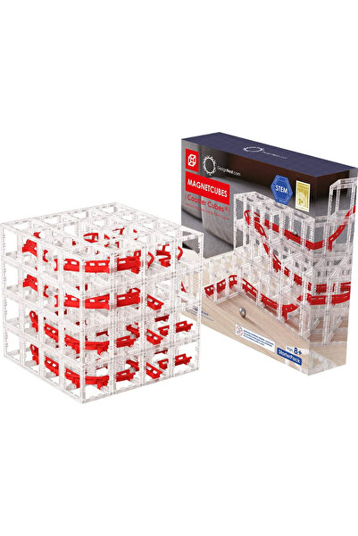 DesignNest لعبة بناء مغناطيسية على شكل قطار أفعواني ومسار للكرات الزجاجية للأ...