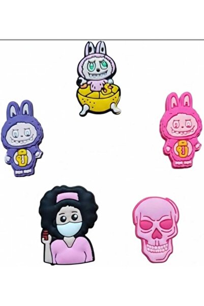 Otto Common Set of 5 Colorful Jibbitz Charms for Slippers – Fun Shoe Accessor...