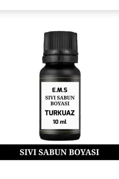 E.M.S AVM TURKUAZ SIVI SABUN BOYASI SABUN BAZI BOYASI 10 ML 1.KALİTE.