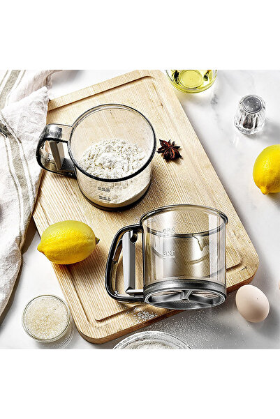 Choice منخل دقيق جديد للمطبخ، منخل يدوي شبه أوتوماتيكي للسكر، هزاز مسحوق، كوب...