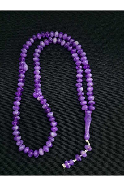 sarıyer silver Purple Colored Plastic Stone 99 Grain Prayer Beads 99 Beads Ta...