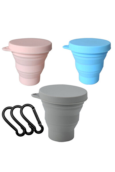 Choice <200ml MIX-3PCS 180ML Folding Cup Mini Retractable Cup Silicone Portab...