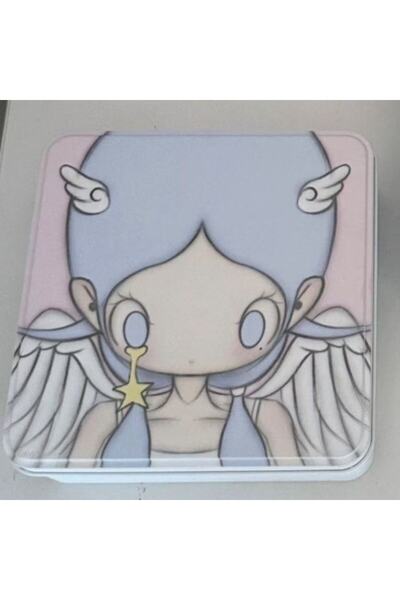 Choice صندوق تخزين مربع من الحديد، عليه صورة فتاة تبكي، أبعاده 8.5 × 8.5 × 5....