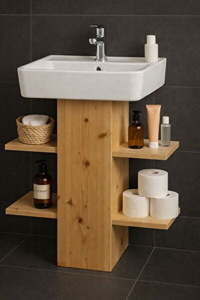 Bladimo Lavabo Altı Dolap, Banyo Düzenleyici Raf, Banyo Dolabı ÇAM