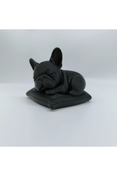 Choice تمثال كلب بولدوغ أسود نائم، على شكل وسادة، مصمم لمحبي الكلاب، ديكور منزلي
