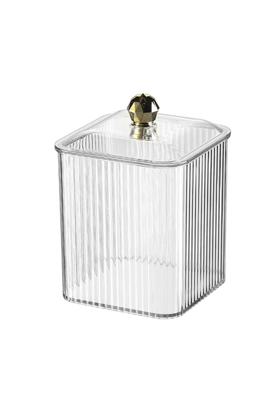 Choice Transparent Light Luxury Clear Cotton Swabs Storage Box Lipstick Cosme...