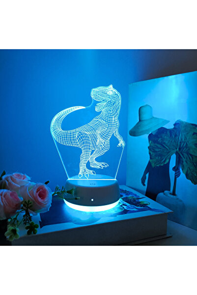 Choice 7color 1pc Mighty Dinosaur 3D Night Light, Dinosaur Shaped Night Light...