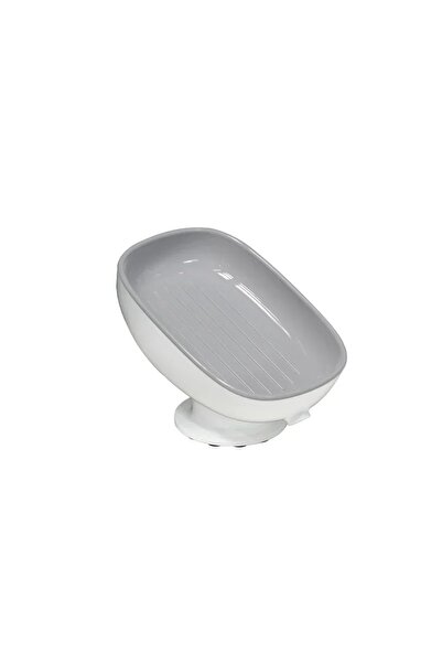 Choice Gray Super Suction Cup Soap Holder With Drain Water For Bathroom Soap ...