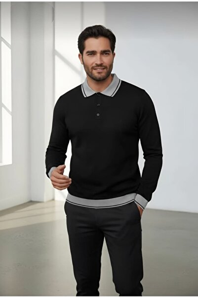 Sarar İNTERVİEW POLO YAKA KOMBİNLİ TRİKO KAZAK