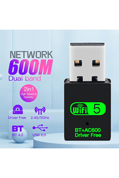 Choice1 kebidumei BT 600M Adapter 2in1 USB WiFi Bluetooth Wireless Adapter 60...