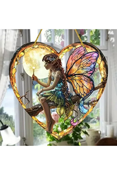 Choice 1PCS 1pcs Magical Fairy Magic Night Fairy Suncatcher Stained Glass Acr...