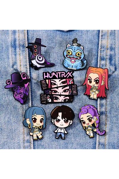 Choice 8PCS KPop Demon Hunters Enamel Pins Set, 8Pcs Rumi Mira Zoey Jinu Cart...