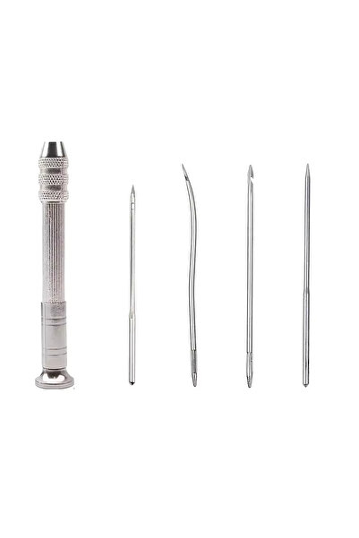 Choice Awl with 4 Needles Leather Sewing Needles Kit, Set Contains Silver Lea...
