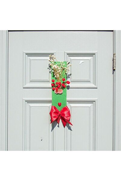 ART PINE New Door Ornament Natural Green Felt - Natural Shocked Eucalyptus, H...