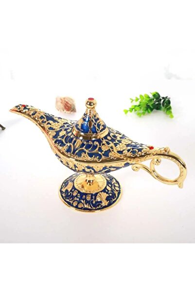 Choice مصباح علاء الدين ذهبي وأزرق، قطعة ديكور كبيرة بتصميم أوروبي كلاسيكي، م...