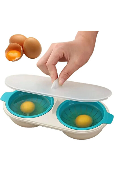 Choice قطعة واحدة لبيض مسلوق في الميكروويف، قالب بيض مسلوق في الميكروويف مع غ...