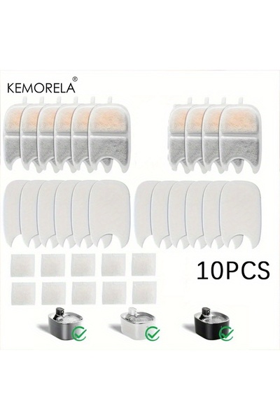 Choice 10 أو 12 قطعة من إسفنجات فلتر نافورة مياه الحيوانات الأليفة، بديلة، مت...