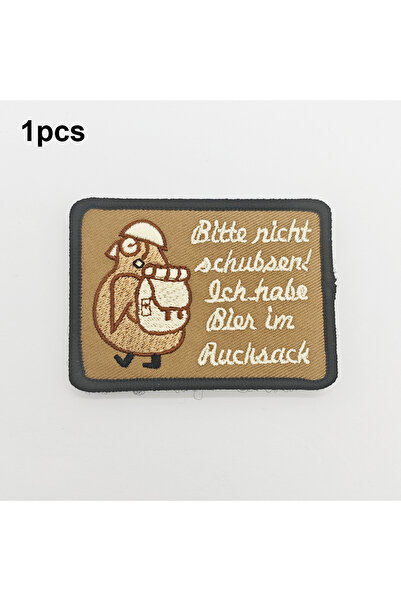 Choice قطعة واحدة من رقعة مطرزة ألمانية مضحكة مكتوب عليها "Bitte Nicht Schubs...