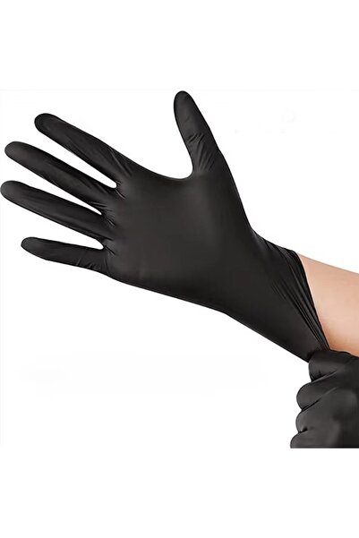 Choice 70PCS M 70PCS Disposable Black Nitrile Gloves Home Kitchen Cleaning Di...