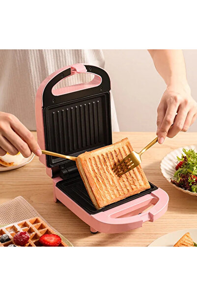 Choice1 AU Pink Portable Electric Sandwich Maker Home Multifunctional Machine...