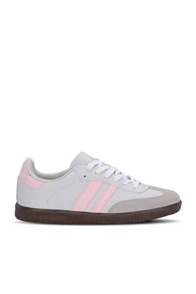 Slazenger Comfortable Lace-Up Casual Sports Shoes White/Pink Sneaker