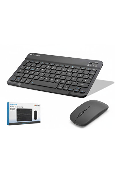 emrebilisim Kablosuz Klavye Mouse Set BT5.2 Kablosuz Şarjlı Klavye - Siyah HDX2508