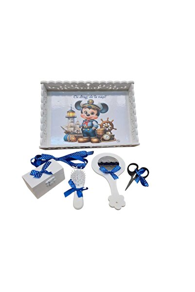 Inovius Tavita pentru Mot cu 6 Piese - Mickey Comandant - TPM64 Alb cu Albastru