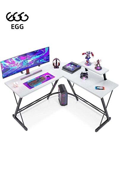 EGG Gaming table, gaming desk, L-shaped computer desk， easy to install Writin...