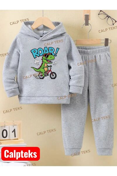 CALP TEKS SET DE TRENING PENTRU COPII cu glugă UKLU CU CAPUȘĂ GRĂMĂTĂ CU IMPR...