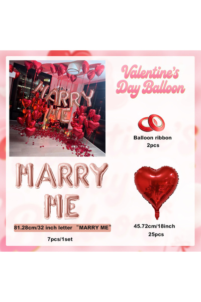 Choice Other Other Marry Me Set Large Rose Gold 'MARRY ME' Foil Balloon Set w...