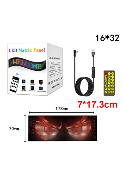 Choice 7x17CM 16x32 LEDs Smart Pixel LED Advertising Sign Scrolling Display P...